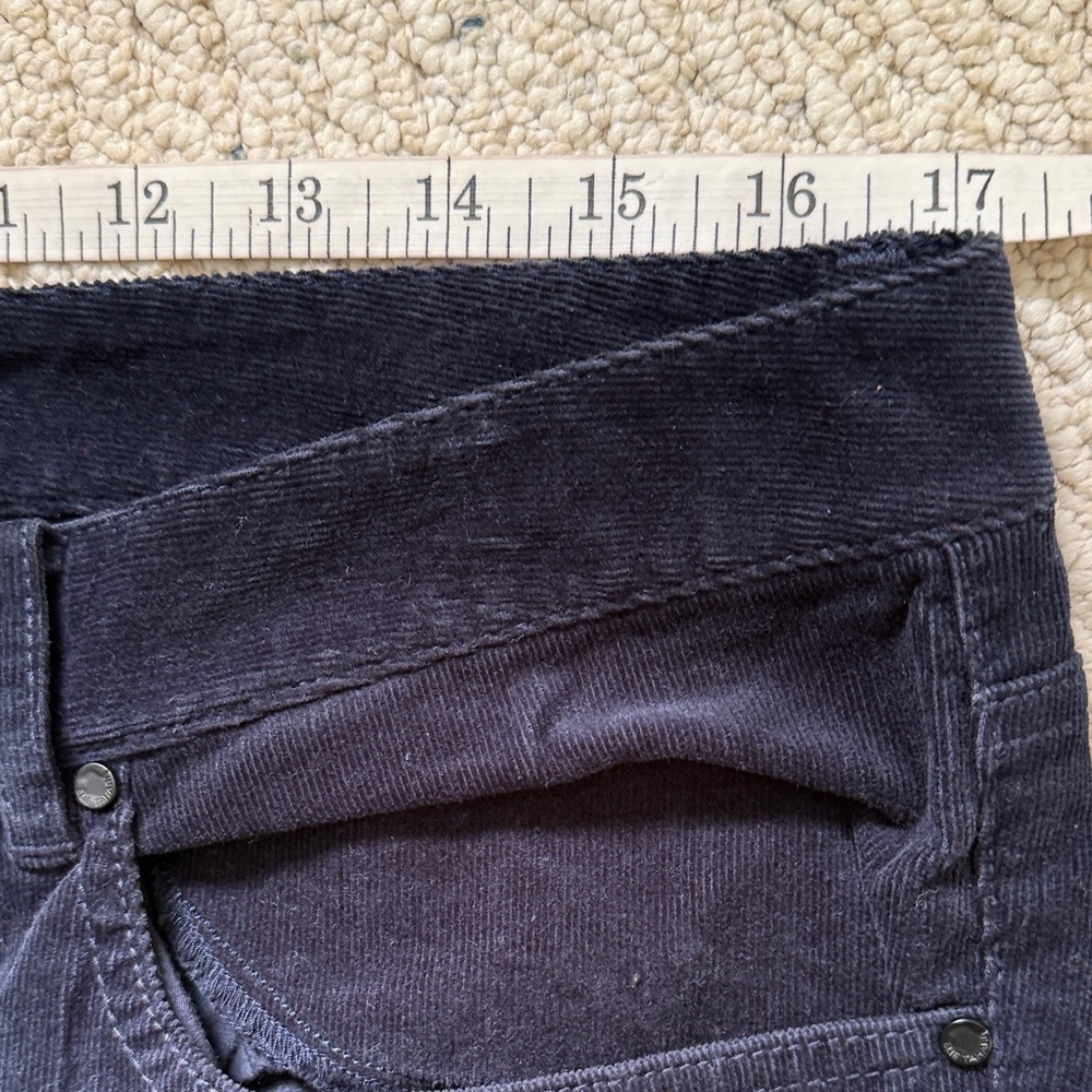 Elie Tahari Dark Blue Corduroy Trousers - Picture 6 of 12